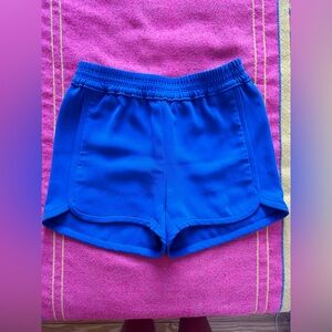 Blue Crepe Shorts